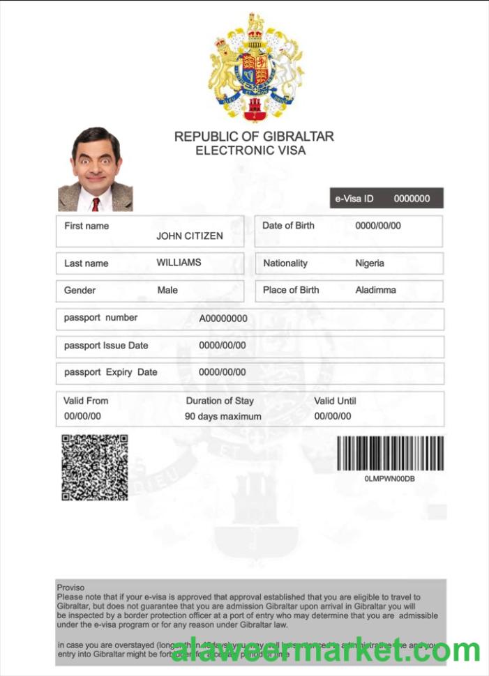 Gibraltar electronic visa